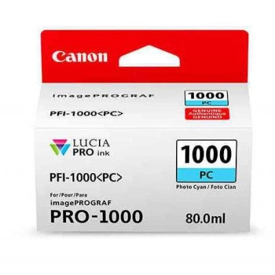 Картридж CANON PFI-1000PC Photo Cyan 80 мл (0550C001) Картридж CANON PFI-1000PC Photo Cyan 80 мл (0550C001)